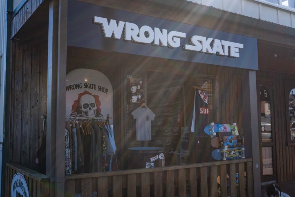 Wrong Skate Shop Raglan skateboard store Bow Street